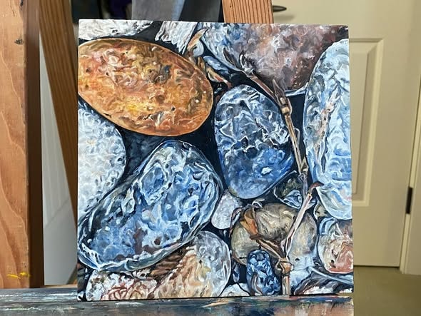 Sheep River Rocks 3 (Stones and Twigs)